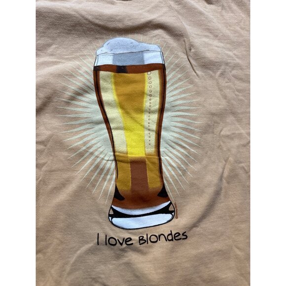 Crazy Shirts "I Love Blondes" Cotton T-Shirt With Beer Glass Print Size XXL NWT - Picture 4 of 7